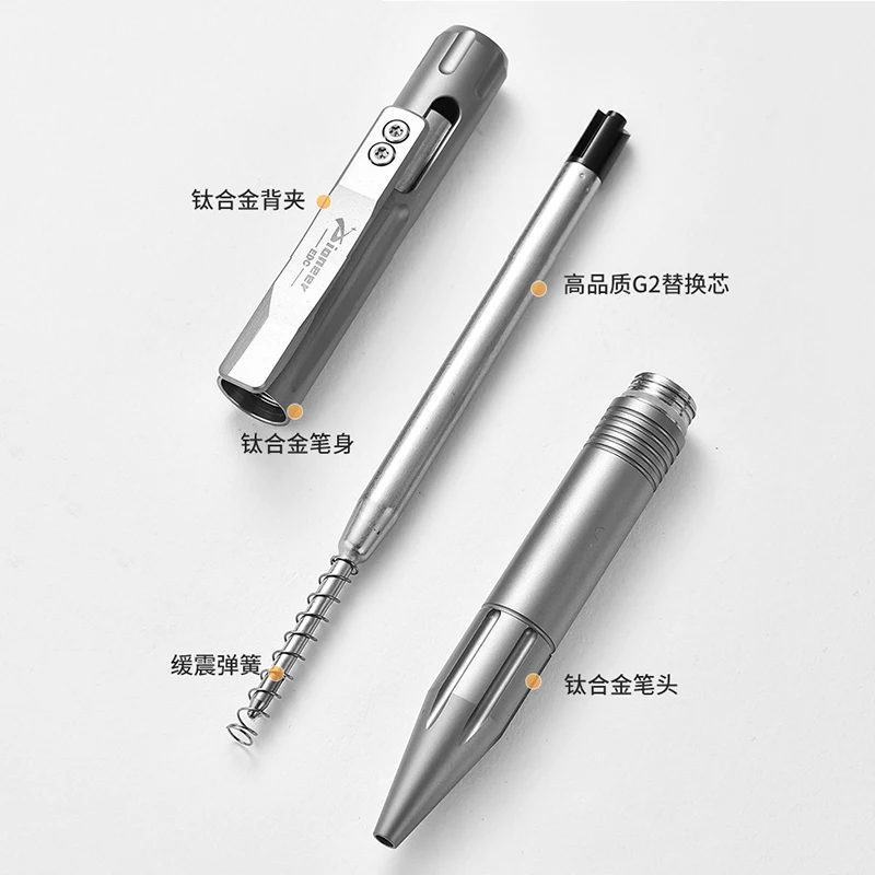 Imagem -02 - Titanium Window Breaking Tactical Pen para Mulheres e Homens Caneta de Assinatura Portátil Acampamento ao ar Livre Autodefesa Edc Presente High-end