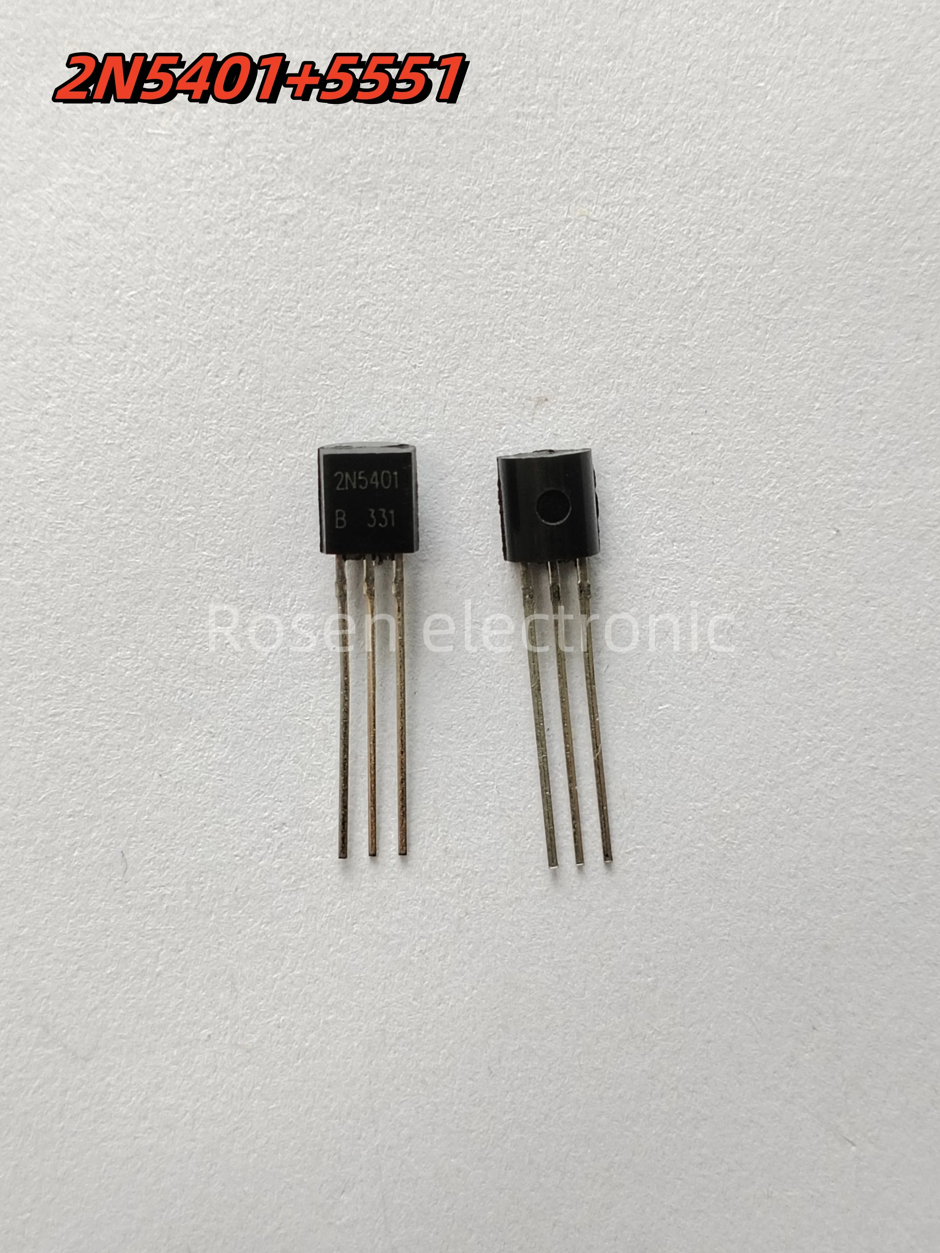 100pcs New Transistor 2N5401 2N5551 TO-92 Transistor Triode NPN Kit Inline Power PNP IC Stock Bipolar Transistors