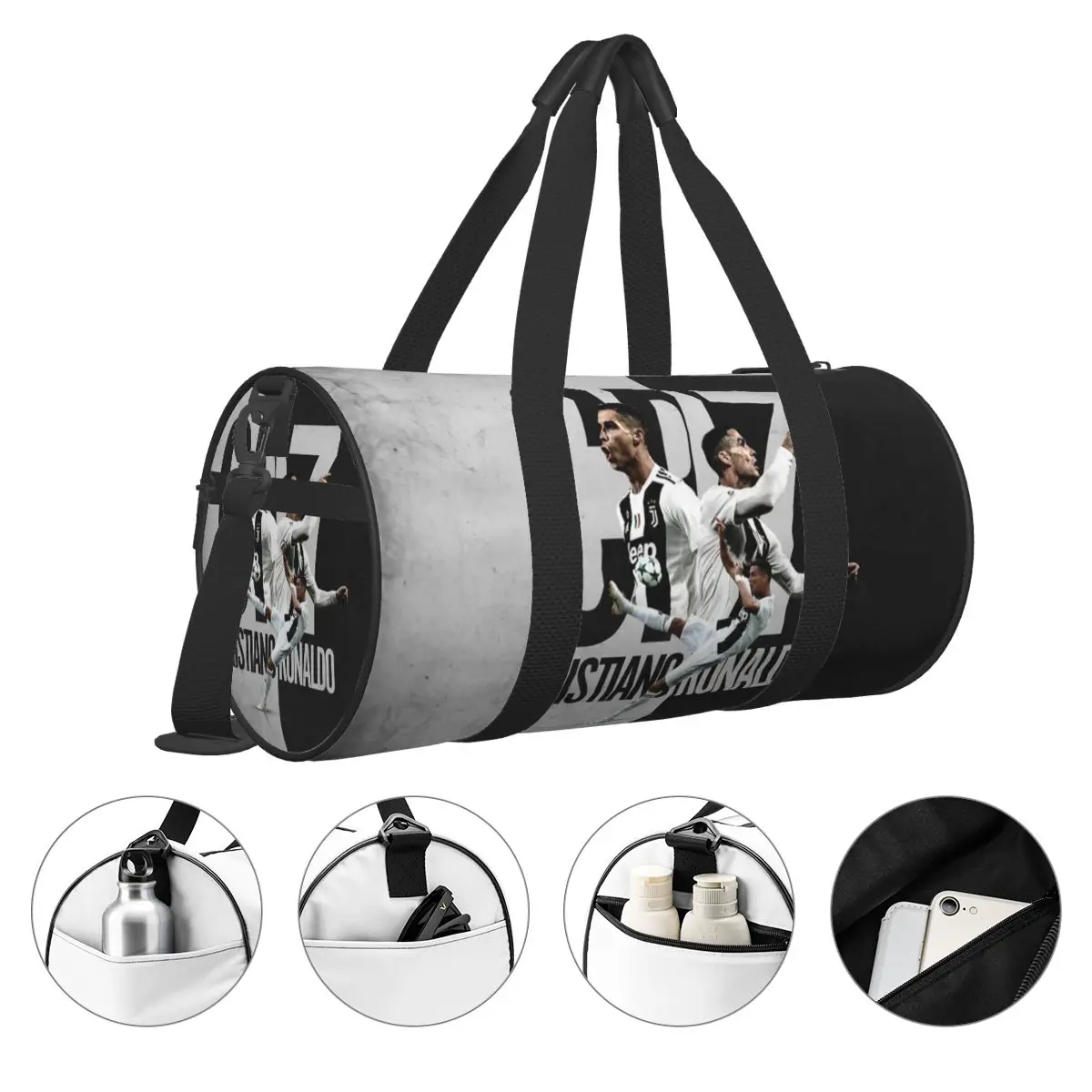 CR7 Football Ronaldos Gym Bag Duffle Bag For Men Women Torby sportowe do piłki nożnej Gym z kieszenią Torba podróżna Weekender