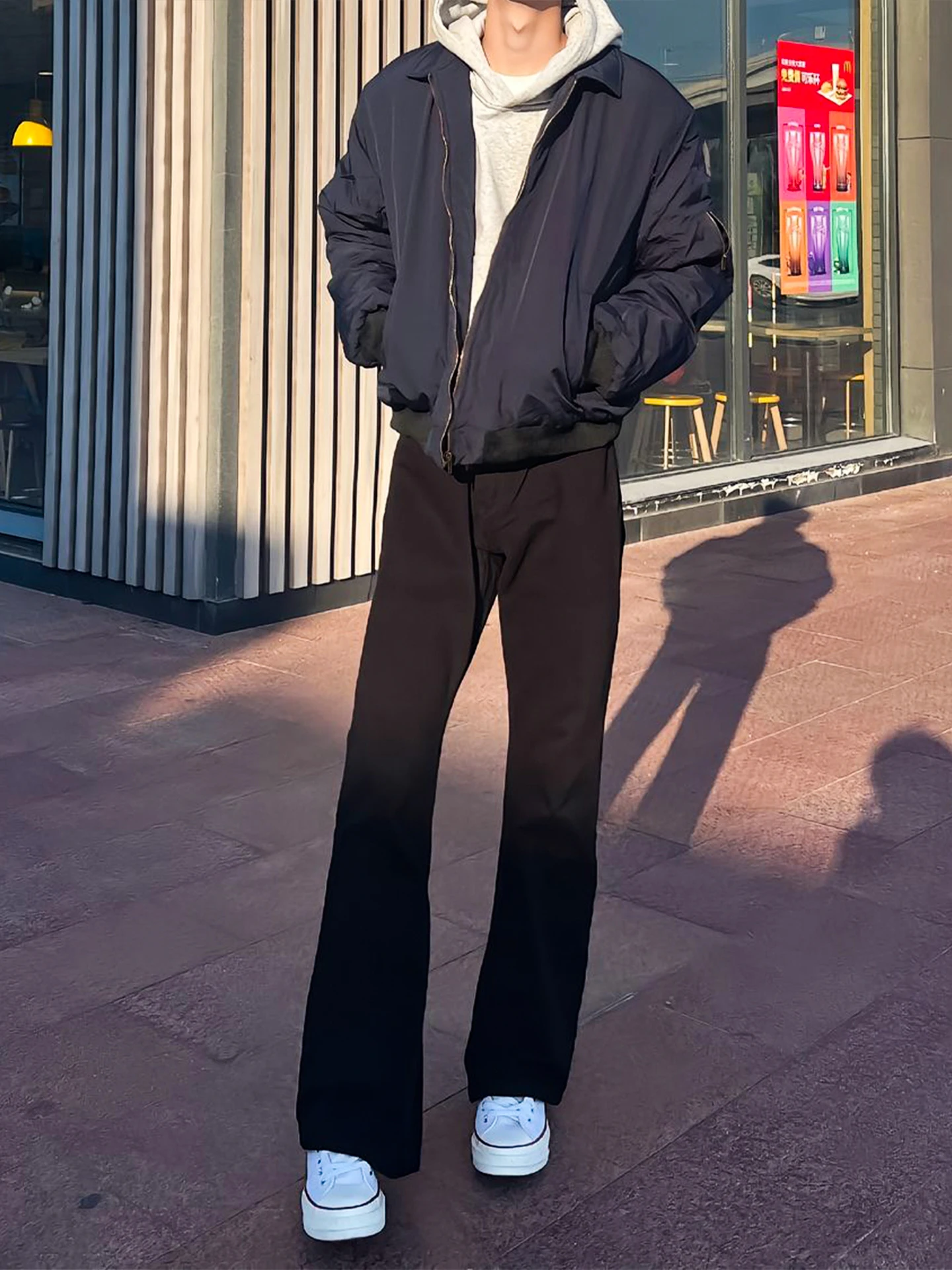 

Мужские джинсы Bla Cleanfit прямого кроя, удлиненные, с эффектом стройности, в стиле High Street, с дизайном «нож», повседневные, молодежные, модные