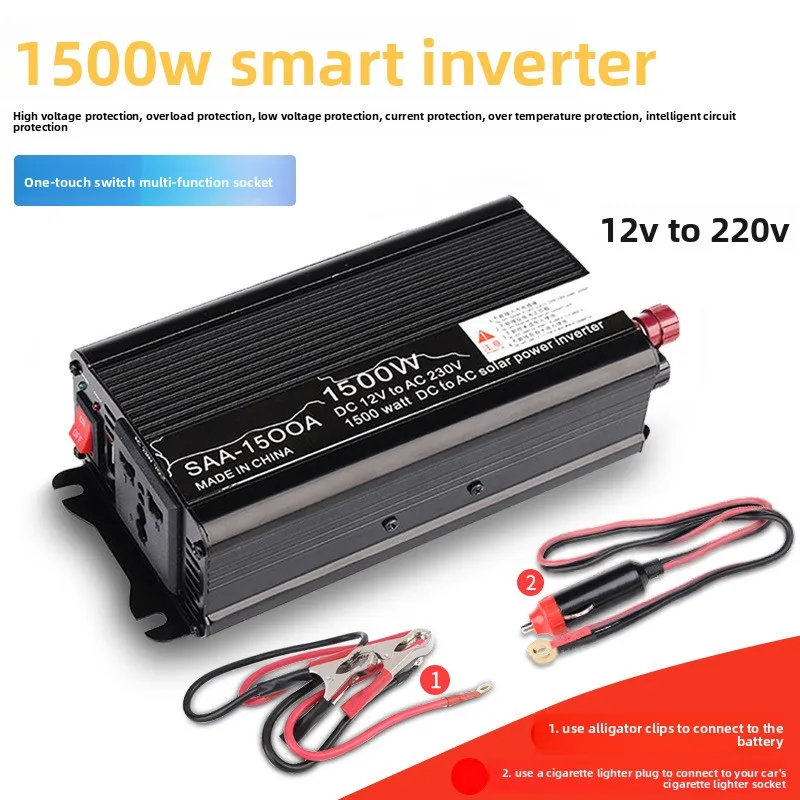 300W/500W/1000W Car Solar Inverter, 12V To 220V Modified Sine Wave Power Converter