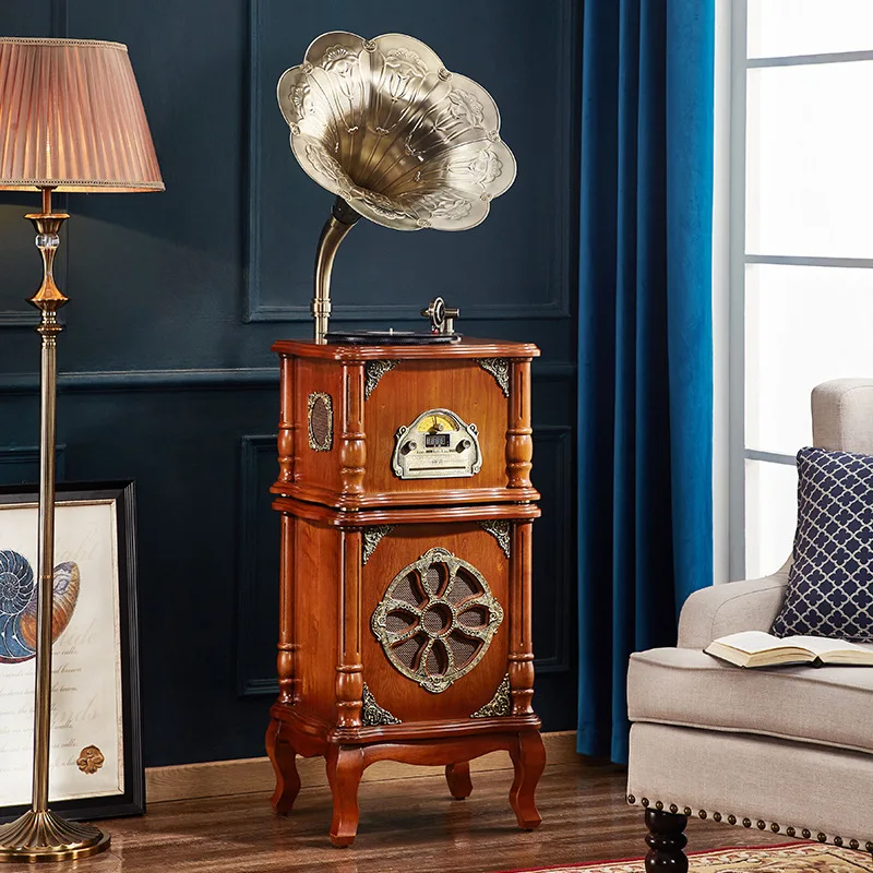 Retro Phonograph, Old-fashioned Vinyl Record Player, Multi-functional Record Player, Home Decoration, Subwoofer Speaker