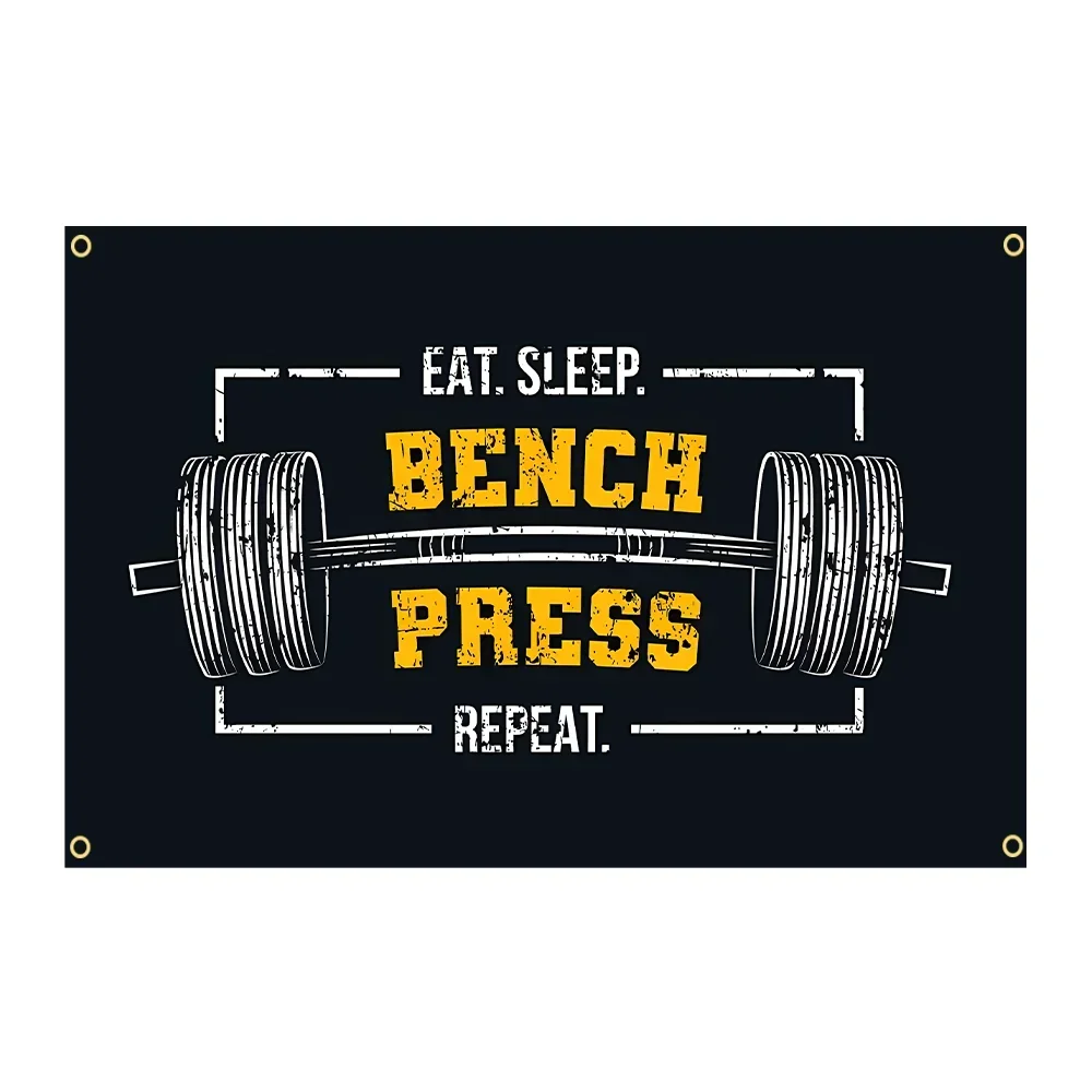 3Jflag  90x150cm EAT. SLEEP. TRAIN REPEAT. Flag  Motivational Workout Posters Wall Chart Exercise Gym Banner