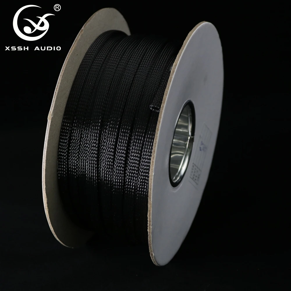 YIVO XSSH OEM Colorful PET Nylon Braided Sleeve 2mm 4mm 6mm 8mm 10mm 12mm 14mm Anti-slip Flexible Cable Protective Mesh Net Tube