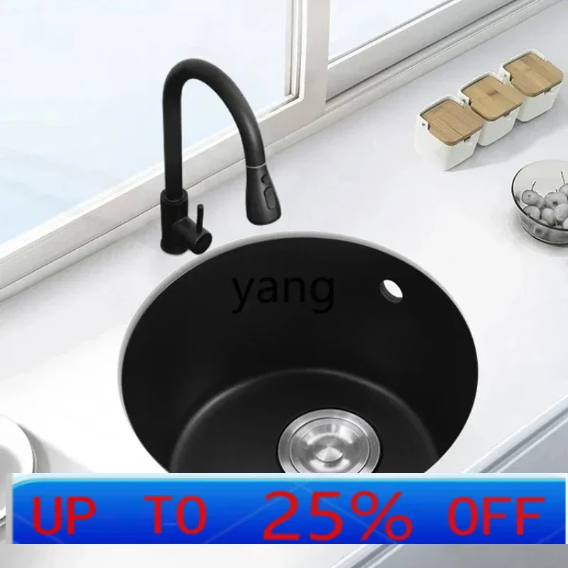 cx quartz stone sink Nakajima bar counter round small single sink vegetable basin kitchen sink