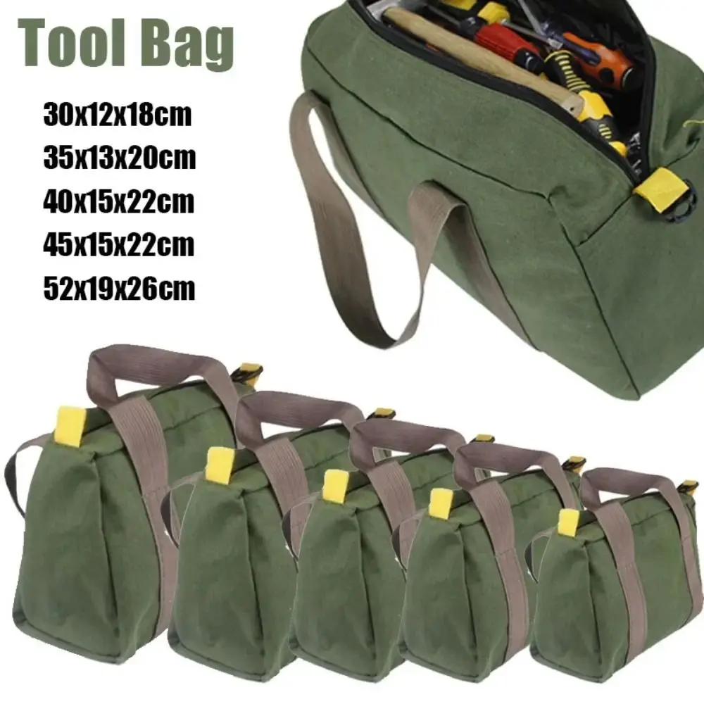 Large Capacity Tool Pouch Multipurpose Simple Wide-Mouth Tool Bag Easy Organization Wear-Resistant Handymen Tool Bag