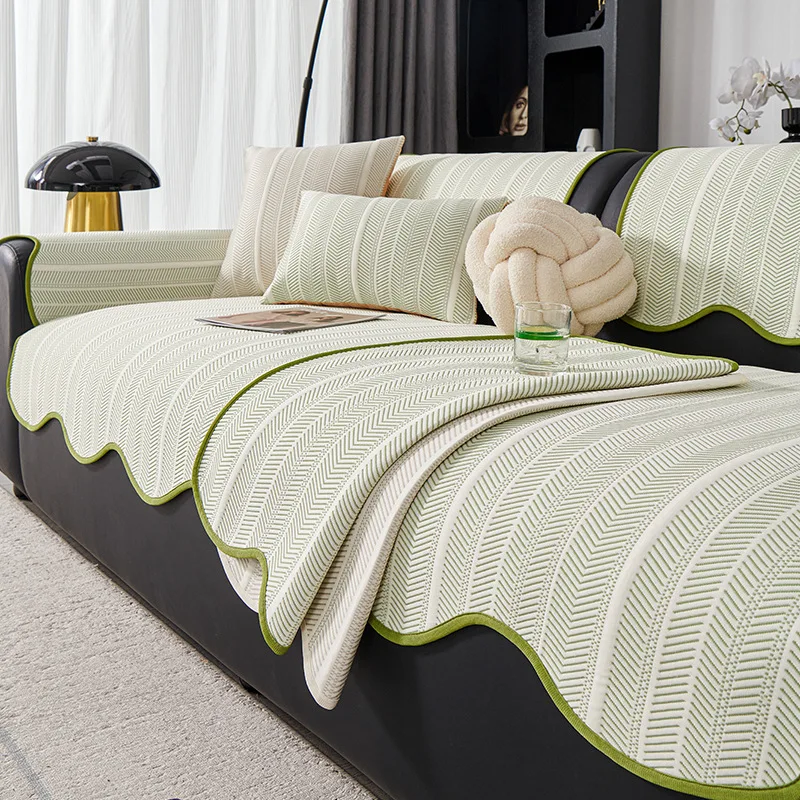 

Modern simple sofa cushion summer new living room sofa a piece of cool mat ice silk mat cushion backrest hand towel