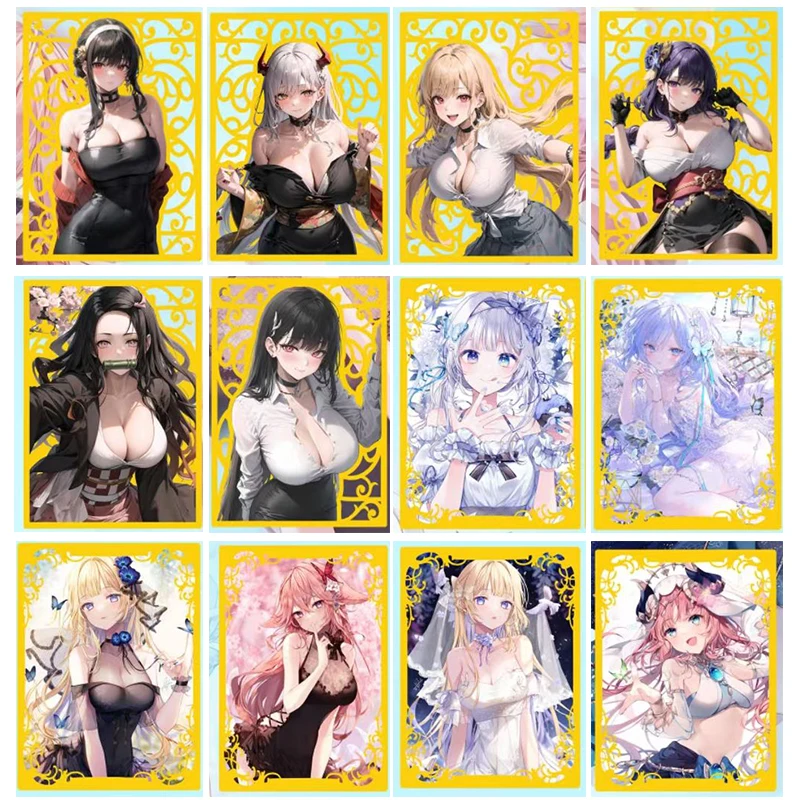 

Anime Goddess Story Metal Cards Yor Forger Raiden Shogun Yae Miko Kamado Nezuko Christmas Birthday Gifts Game Children's Toys