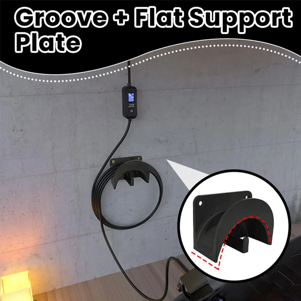 ที่ยึดสายชาร์จรถยนต์ไฟฟ้าแบบติดผนัง ตะขอแขวนแบบรับน้ำหนักมาก สำหรับสายชาร์จรถยนต์ไฟฟ้า ตัวเก็บสายชาร์จรถยนต์ไฟฟ้า อุปกรณ์จัดระเบียบสายชาร์จรถยนต์ไฟฟ้า อุปกรณ์เสริม K2B5