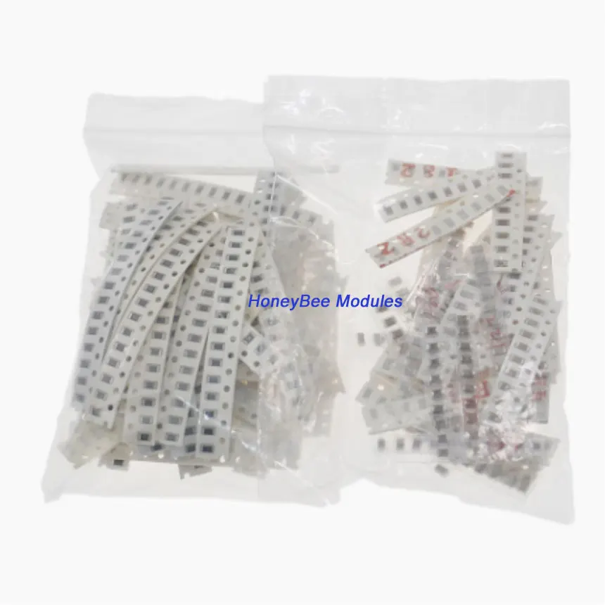 1206 Chip Resistor Pack smd (0Ω-10M) 50 kinds of resistors + (2.2pf-1uf) 40 kinds of chip capacitors