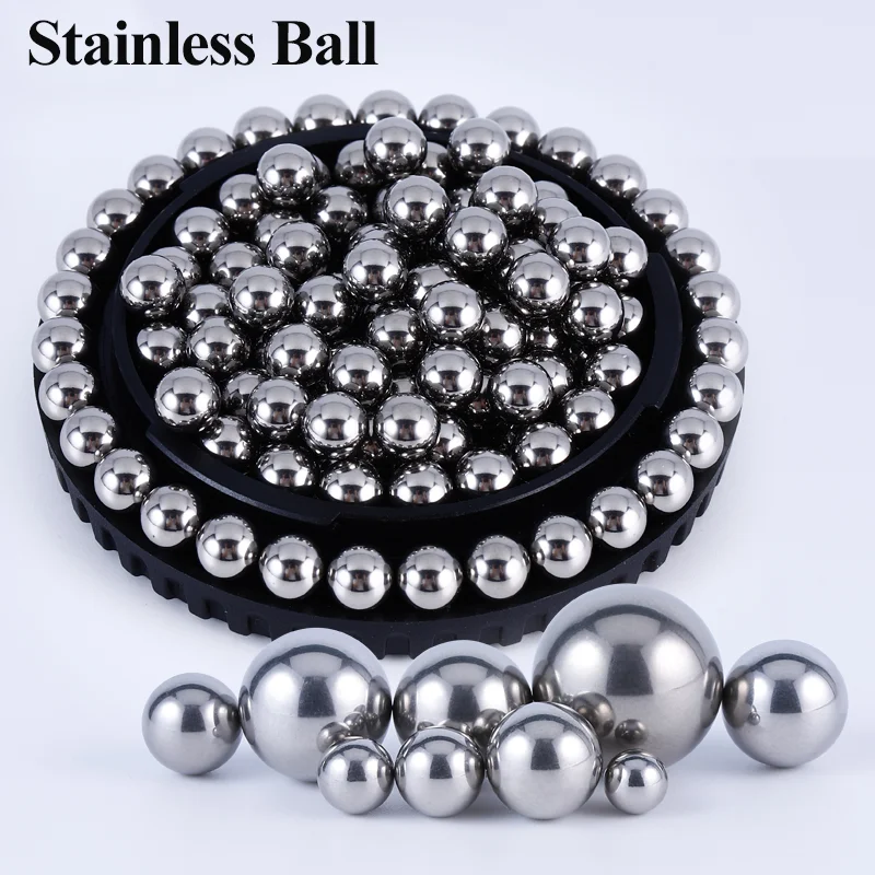 High Quality 304 Stainless Steel Balls 2/3/4/5/6/8~20mm Solid Smooth Bearing Steel Ball Spherical Bead Solid Ball Skate Bearings