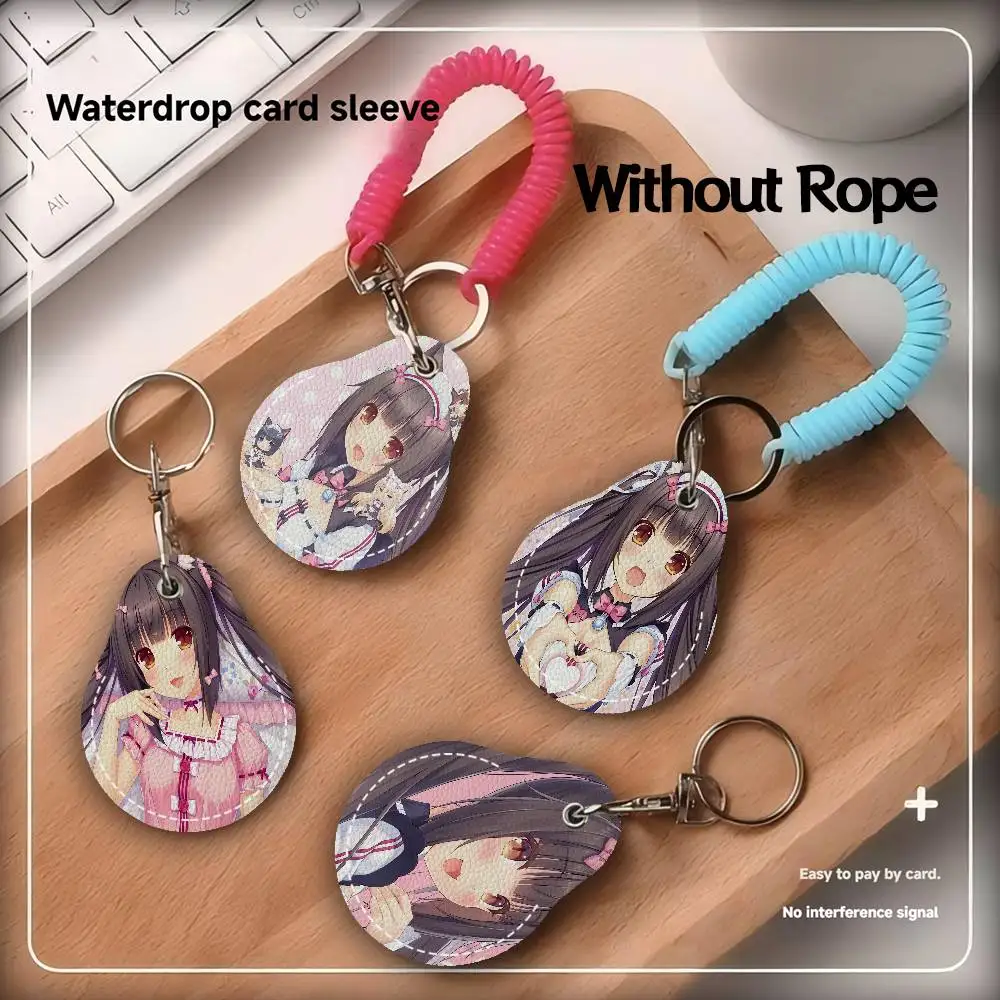 

Чехол для карт доступа Nekopara Anime, защитный чехол для карт доступа в лифт, чехол для устройств отслеживания домашних животных с защитой от потери