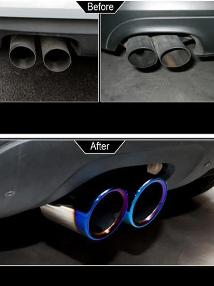 Auspuffblende für VW Volkswagen JETTA/SAGITAR/POLO/GOLF 7/Passat/Tiguan, für BMW 325i 328i, für Audi Q5/A4/A3 Endrohrblende – Detail 3