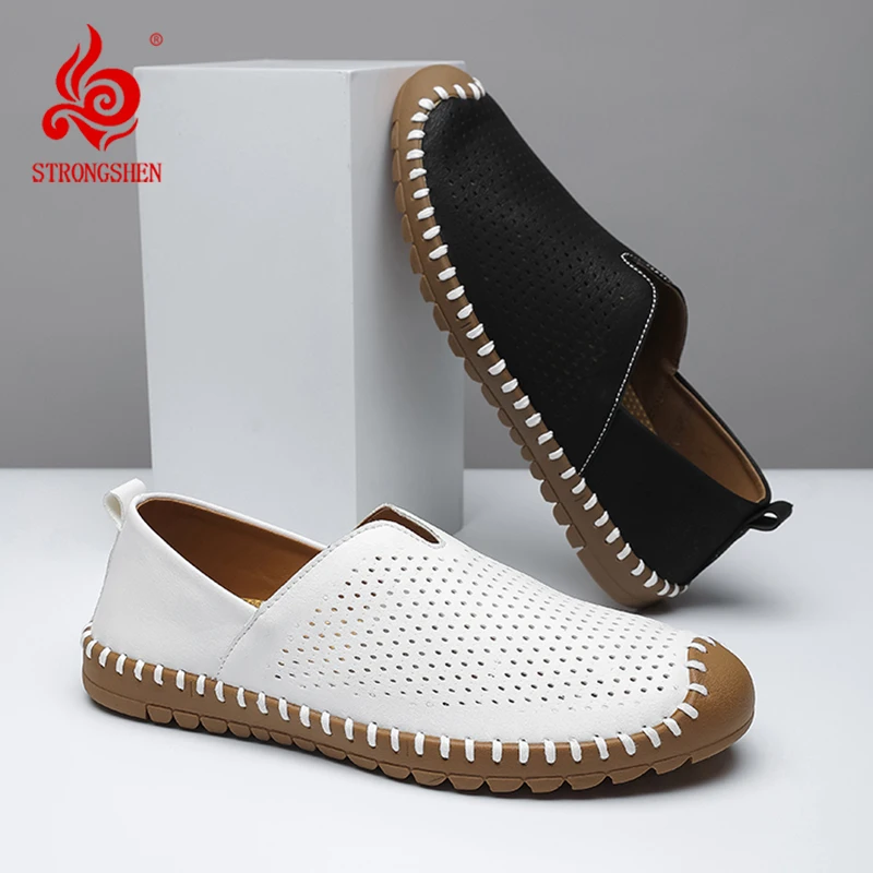 

Men Leather Shoes Handmade Casual Loafers Casual Shoes Summer Slip On Moccasins Shoes Italian Driving Shoes Zapatos De Hombre