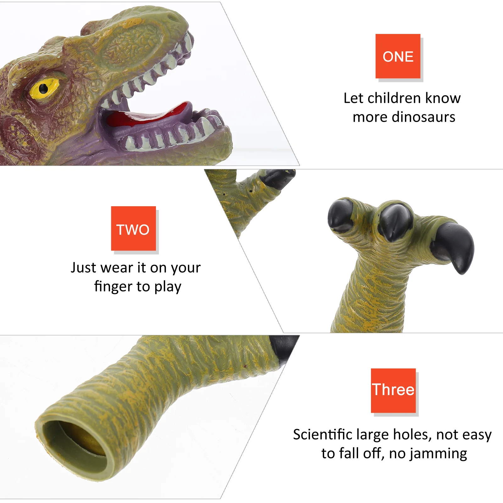 ชุดหุ่นมือไดโนเสาร์ 1 ชุด ถุงมือกรงเล็บสมจริง ของเล่นสวมบทบาท ของเล่นแสดงโชว์สำหรับเด็ก ของเล่นปาร์ตี้