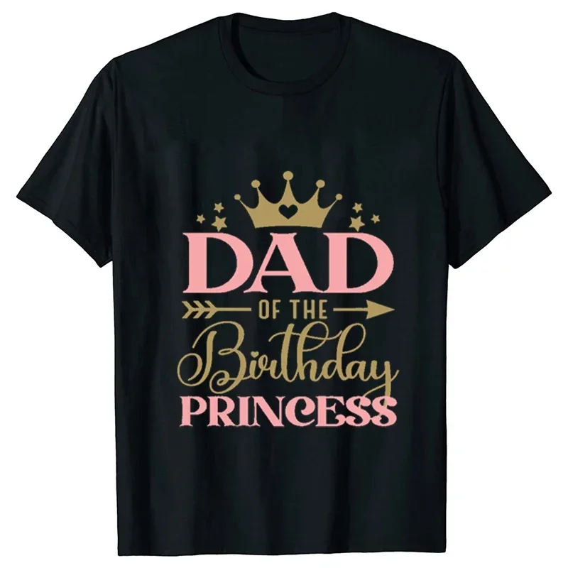 Custom Birthday Princess T-shirt DAD MOM Brother Sister Family Gathering Tees Girls Birthday Party Tshirt Aesthetic Clothing Top