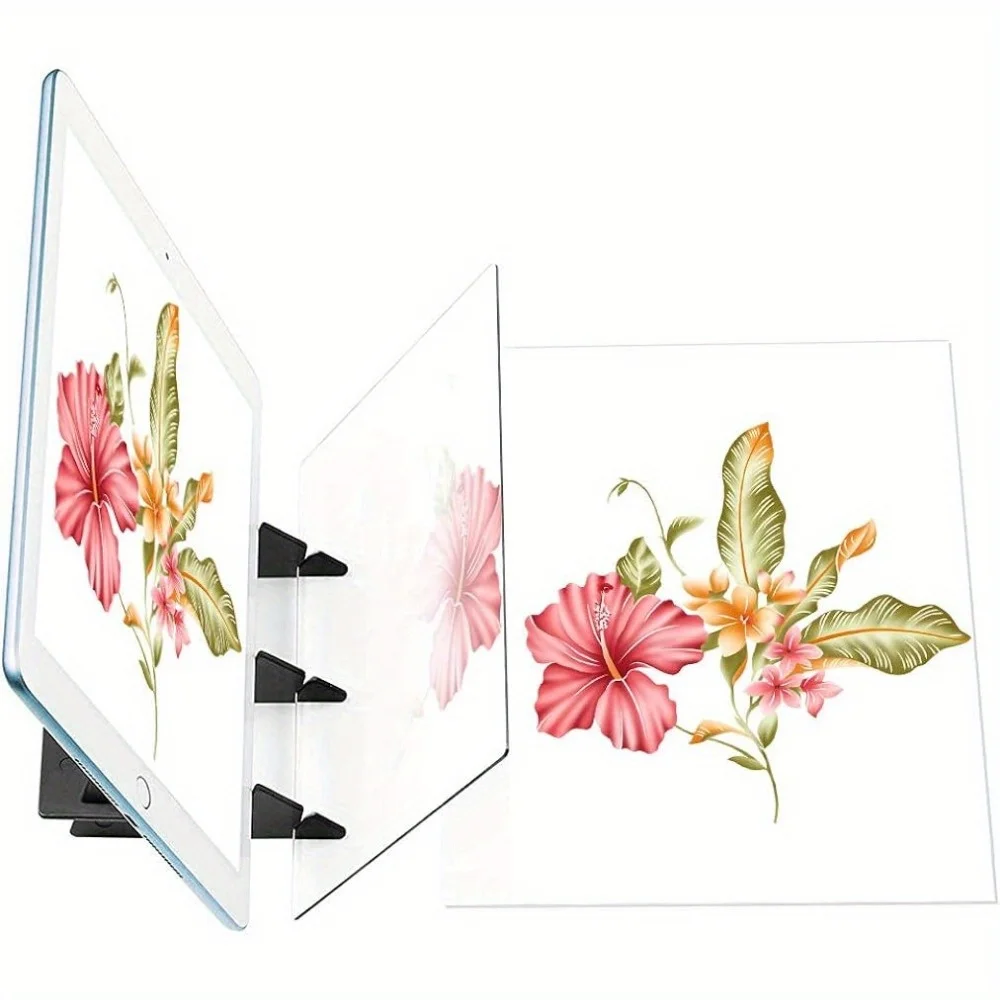 ชุดกระดานวาดภาพแบบออปติคอล - สําหรับศิลปินและผู้เริ่มต้นที่มีเครื่องมือสะท้อนแสงแบบติดตาม มีตัวสะท้อนแสงและขาตั้ง