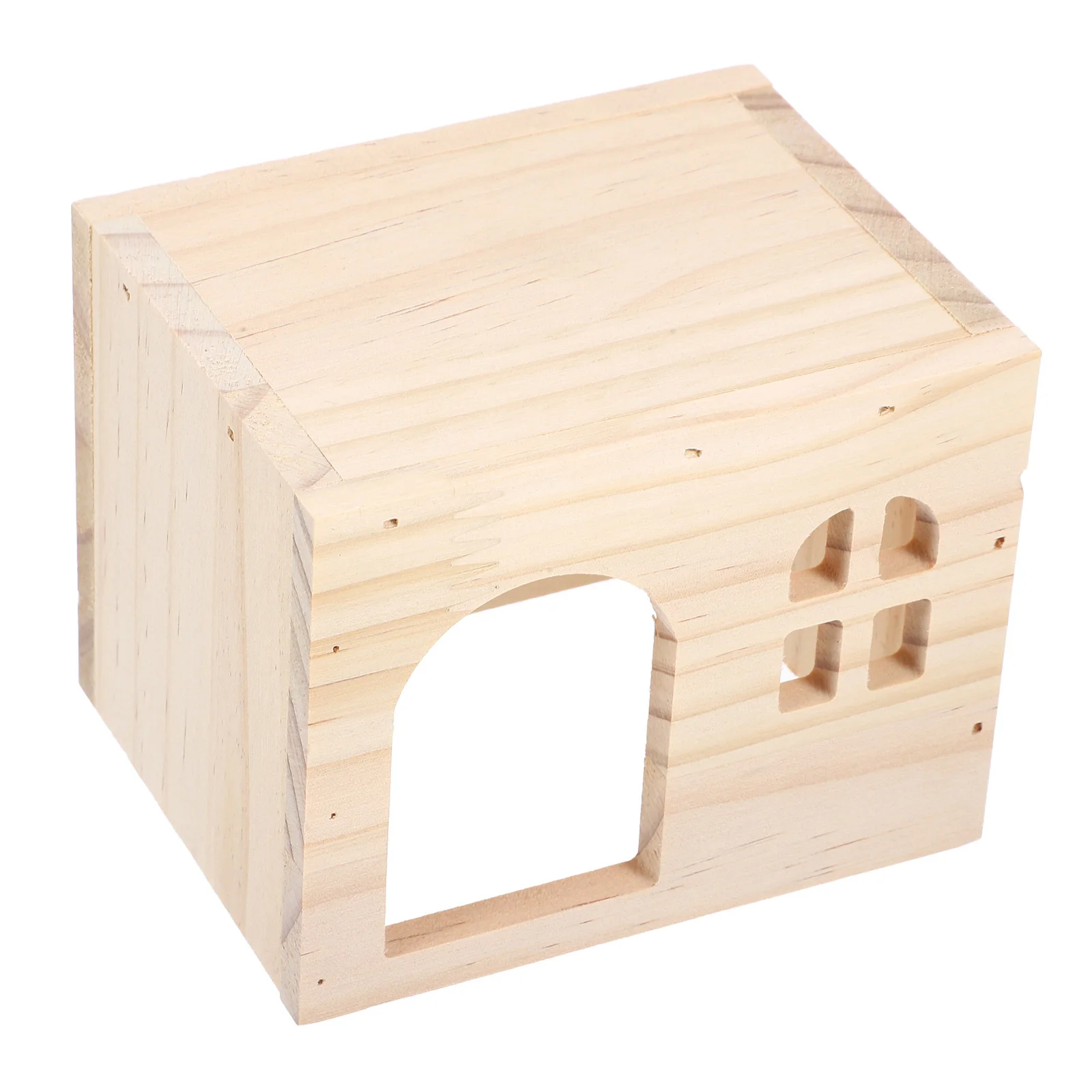 

Hamster Hideout House Playhouse Guinea Pig Toy Adorable Rat Wooden Chinchilla Toys Cage Tunnel for Hut