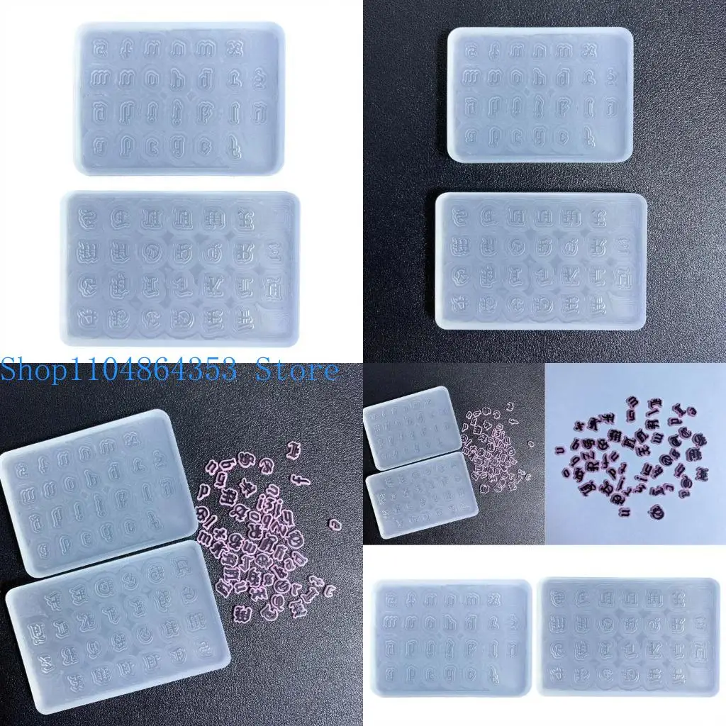 

652F Готический стиль Алфавит Кристалл Эпоксидная форма Форма для заглавных букв Готическая ручная работа