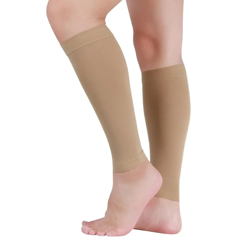 Compression Calf Support 1 Pair Breathable Elastic Sports Calf Leg Brace Sleeves For Football Cycling Jogging Running Men Women