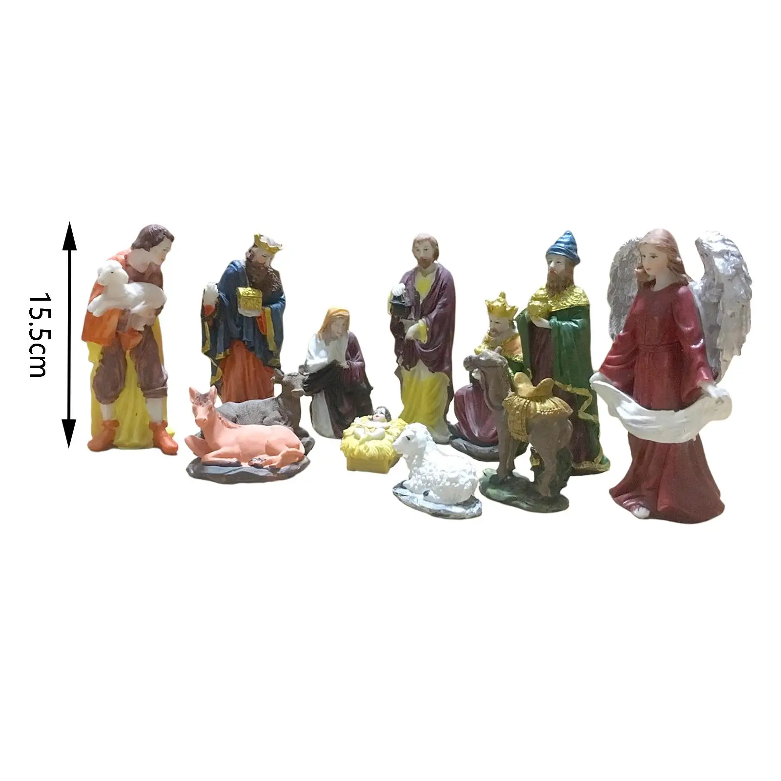 12x Nativity Figurine Display Set Christmas Eve Christmas Decoration European
