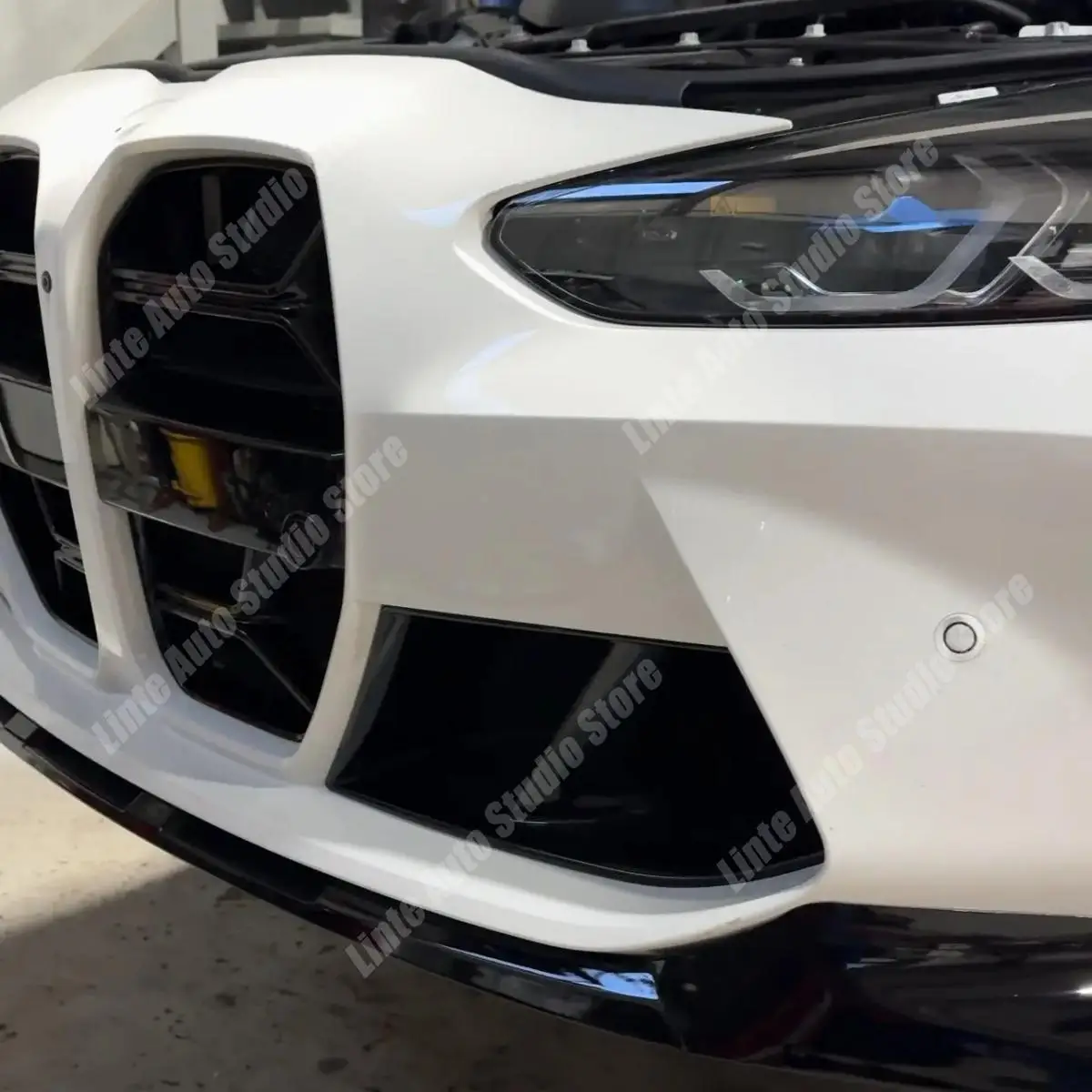 

M Performance Style Передний бампер Боковая крышка вентиляционного отверстия Автомобильная противотуманная крышка Декоративная для BMW G80 M3 G82 G83 M4 2021-2024 Обвесы