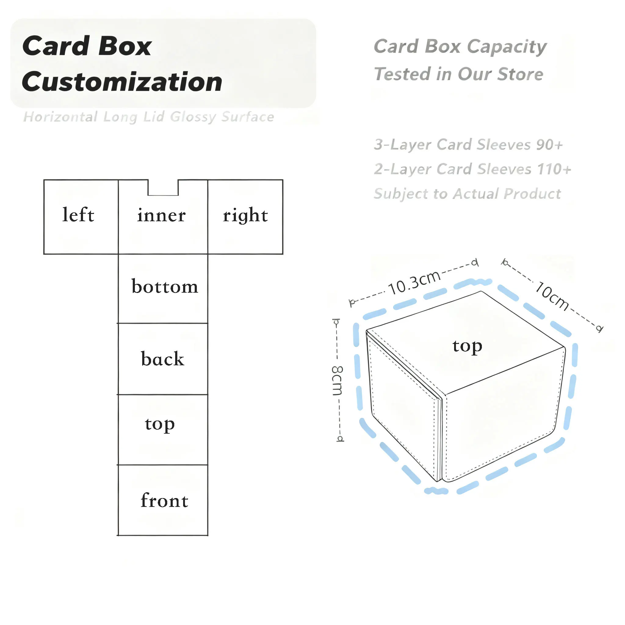 

Customize YUGIOH box 100+ PU Anime Cards Storage Box Deck TCG CCG Cards Box Protector for MGT/PTCG Trading Card Collecting Game