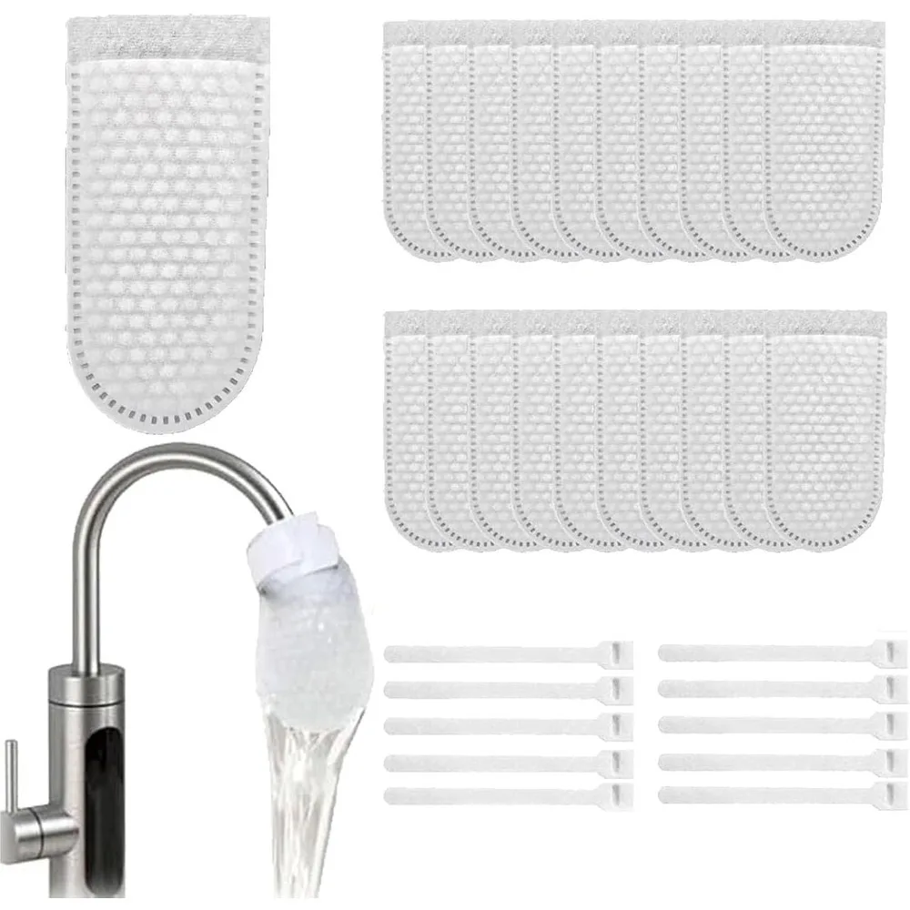 

50/100PCS Faucet Filter Cotton Bags, Universal Anti-Splash Water Filter for Kitchen Bathroom Faucet, Tap Water Purification