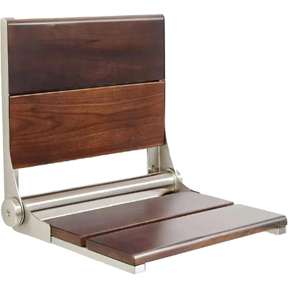 

Wall-Mounted Shower Seat with Back Support - 500 lbs Capacity, ADA Compliant, Ideal for Seniors, Handicapped, and Kids