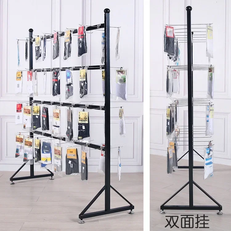 Sock rack, phone case displayack, floor-standing silk scarf fabric island displayrack, slipperrack, tierack