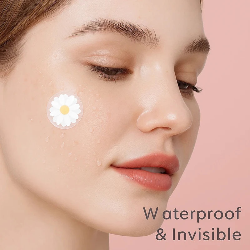40/80/200pcs flor rosto cuidados com a pele acne espinha remendo cura profissional invisível