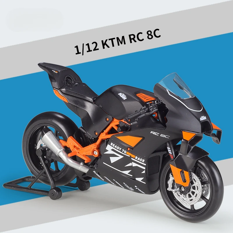 

1:12 Ktm Rc 8c Road Racing Heavy Duty Motorcycle Simulation Alloy Model Toy Collection Display Gifts