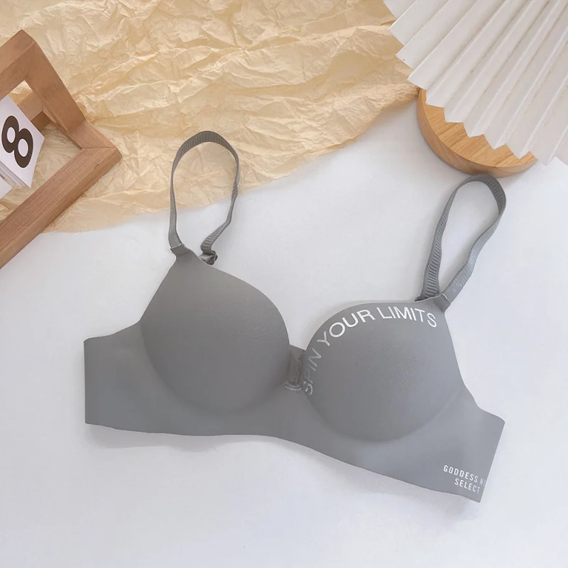 British Letters Breathable One-Piece Seamless Wireless Adjustable Underwear Female Girl Bra