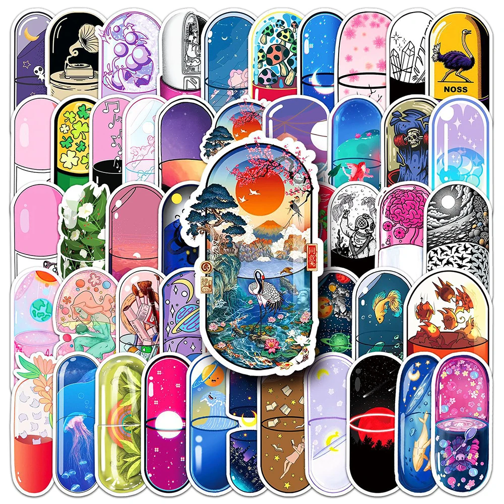 10/30/50 Stuks Cartoon Capsule Wereld Stickers Ins Stijl Graffiti Sticker Decoratie Skateboard Notebook Telefoon Waterdicht Sticker Pack