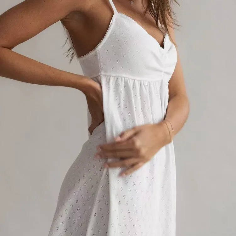 مريحة عارضة مطرزة كشكش حزام Sp Dr مثير V-ne ort تنورة طول Svel ملابس المنزل للشباب