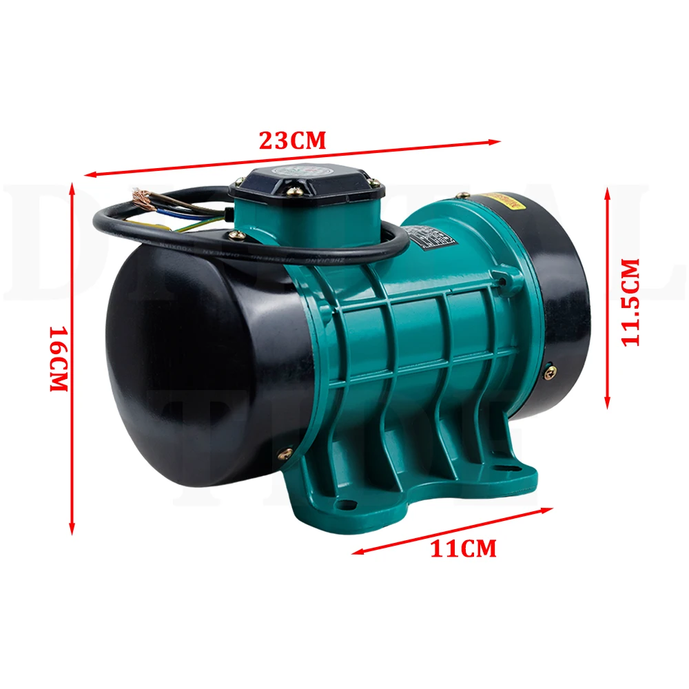 250W/370W/550W 220/380V Vibrador de placa adjunta Motor de vibración de hormigón de cemento monofásico