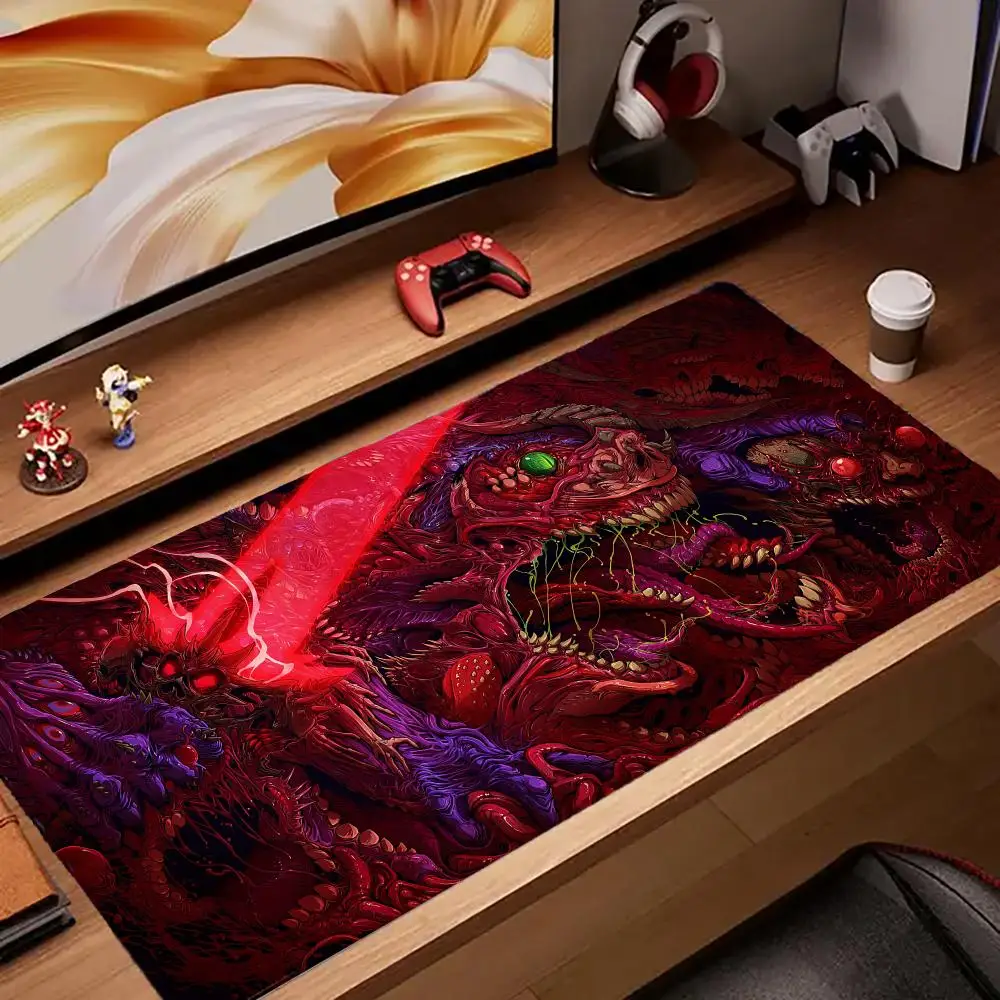 

Hyper Beast Brock Hofer Mouse Pad Tapetes de Mesa Teclado, Borracha Kawai, Tapete de Mesa Antiderrapante, XXL90x40cm