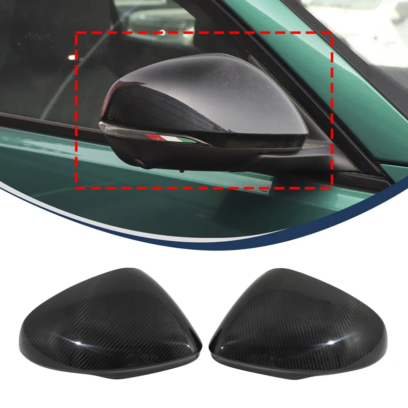 

For Alfa Romeo Tonale 2022-2024 Real Carbon Fiber Car Car Side Rearview Mirror Cover Trim Sticker Car Accessories