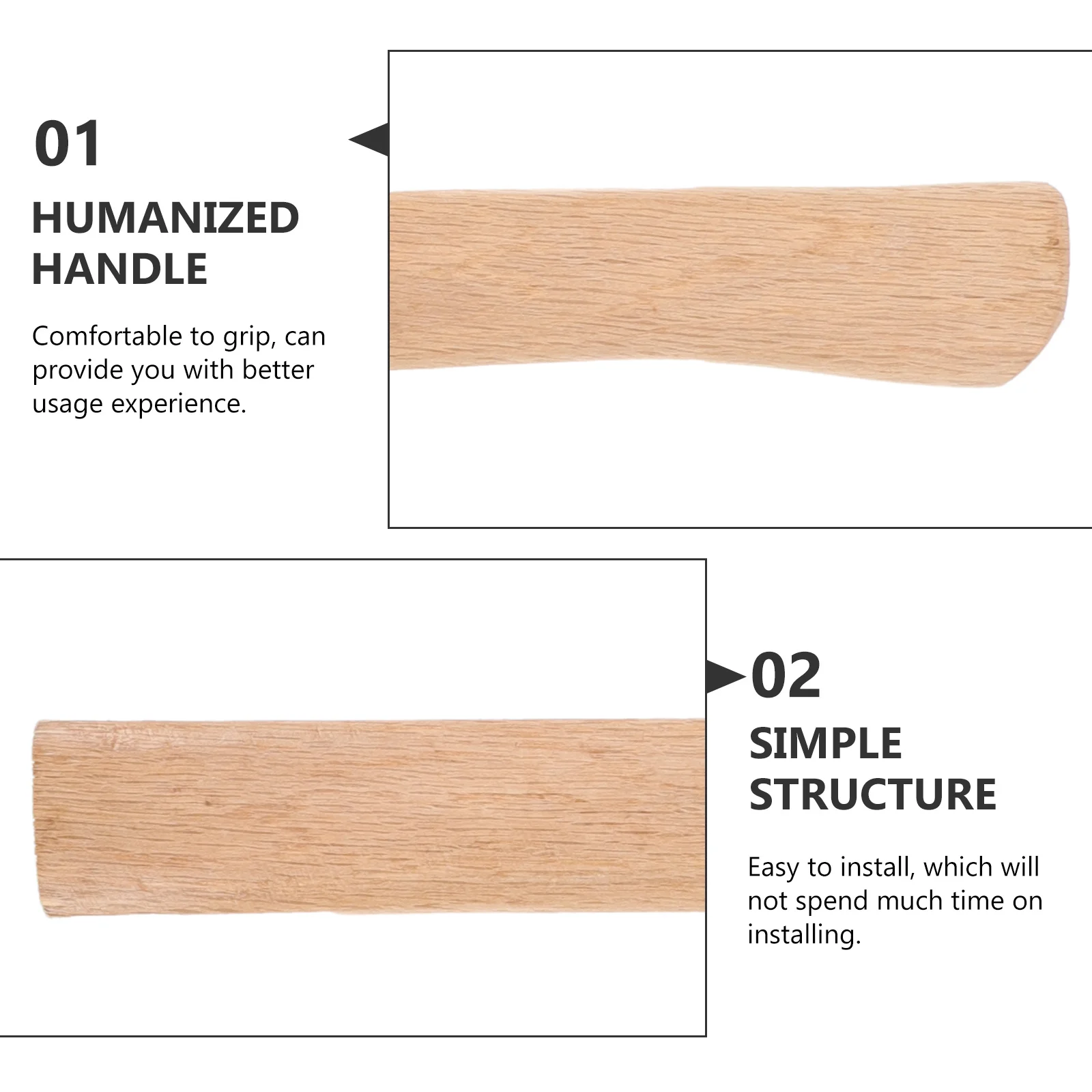 

Premium Wood Handle for Axe Replacement Heavy-Duty Natural Wooden for Hatchet Firewood Tools Easy Install Labor-Saving