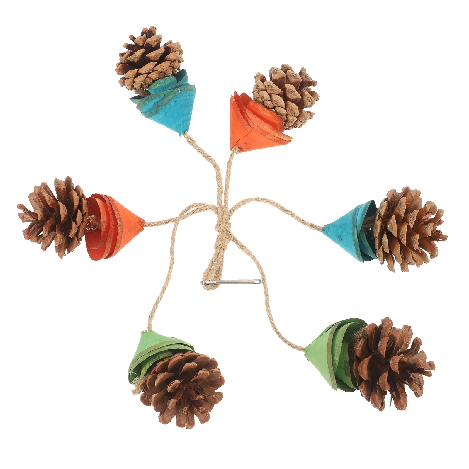 

Parrot Chewing Toy Bird Toys for Birds Parakeet Bite Pine Cones Hanging Plaything Cockatiel Cage Wooden Parrots Teething