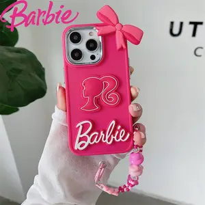 Fashion Girls Pink Barbie Cartoon Phone Case for iPhone 15 14 13 12 11 16 Pro Max X XS XR 7 8 Plus 16pro Love Bow DIY Soft Cover AliExpress