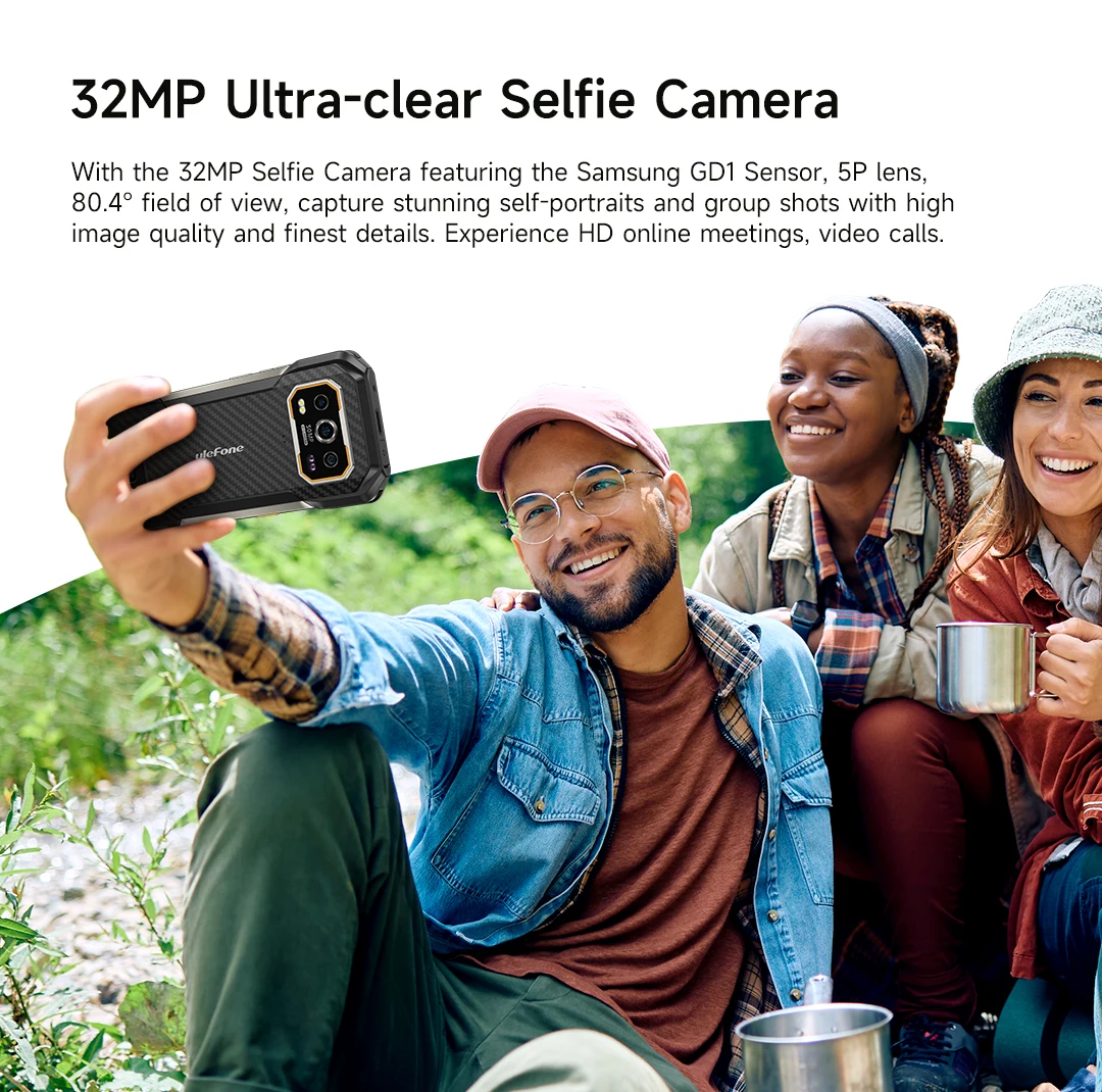 Ulefone Armor 27 4G Rugged Smartphone 64MP Night Vision+50MP+50MP 10600mAh 24GB+256GB Android 15 6.78" 120Hz NFC Global Version