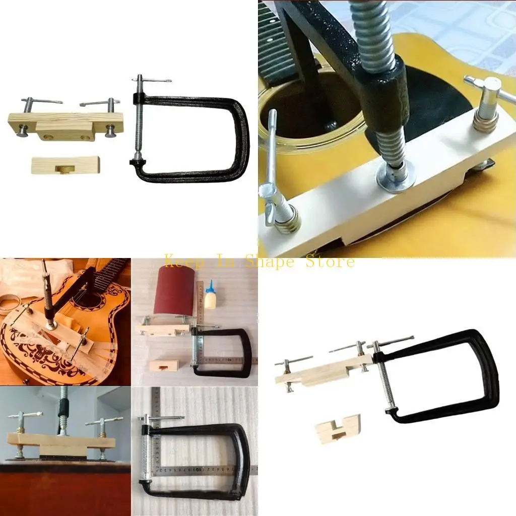 

U1JC Инструмент для крепления моста для народной гитары Инструмент для ремонта акустической гитары Зажим для крепления моста