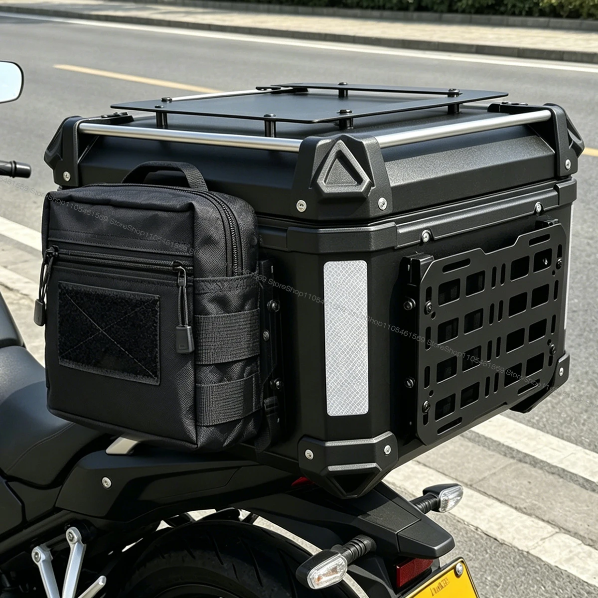 Motorcycle Molle Panel For Trunk Storage Aluminum Alloy Waterproof Tactical Molle Organizer Modular Storage 1PCS