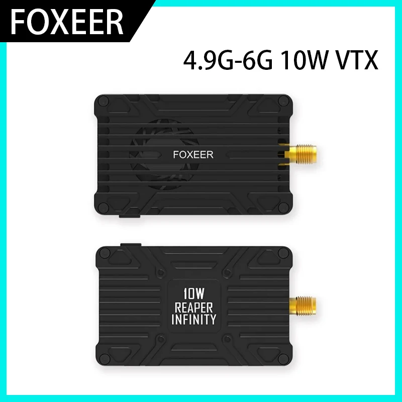 Future Flight FOXEER 4.9G-6G Reaper Infinity 5.8G 10W 80CH VTX 2-8S Lipo 400mW/2W/5W/7,5W/10W Transmisor conmutable de largo alcance