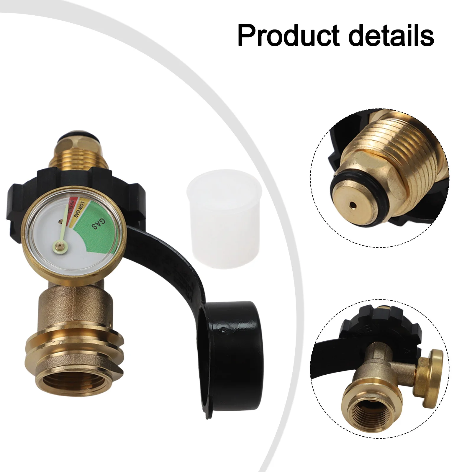 For Camping Stoves Pressure Gauge Gas Tank Connector Cooking Experiences 95*50mm 3.74*1.96in Compatible With Type 1