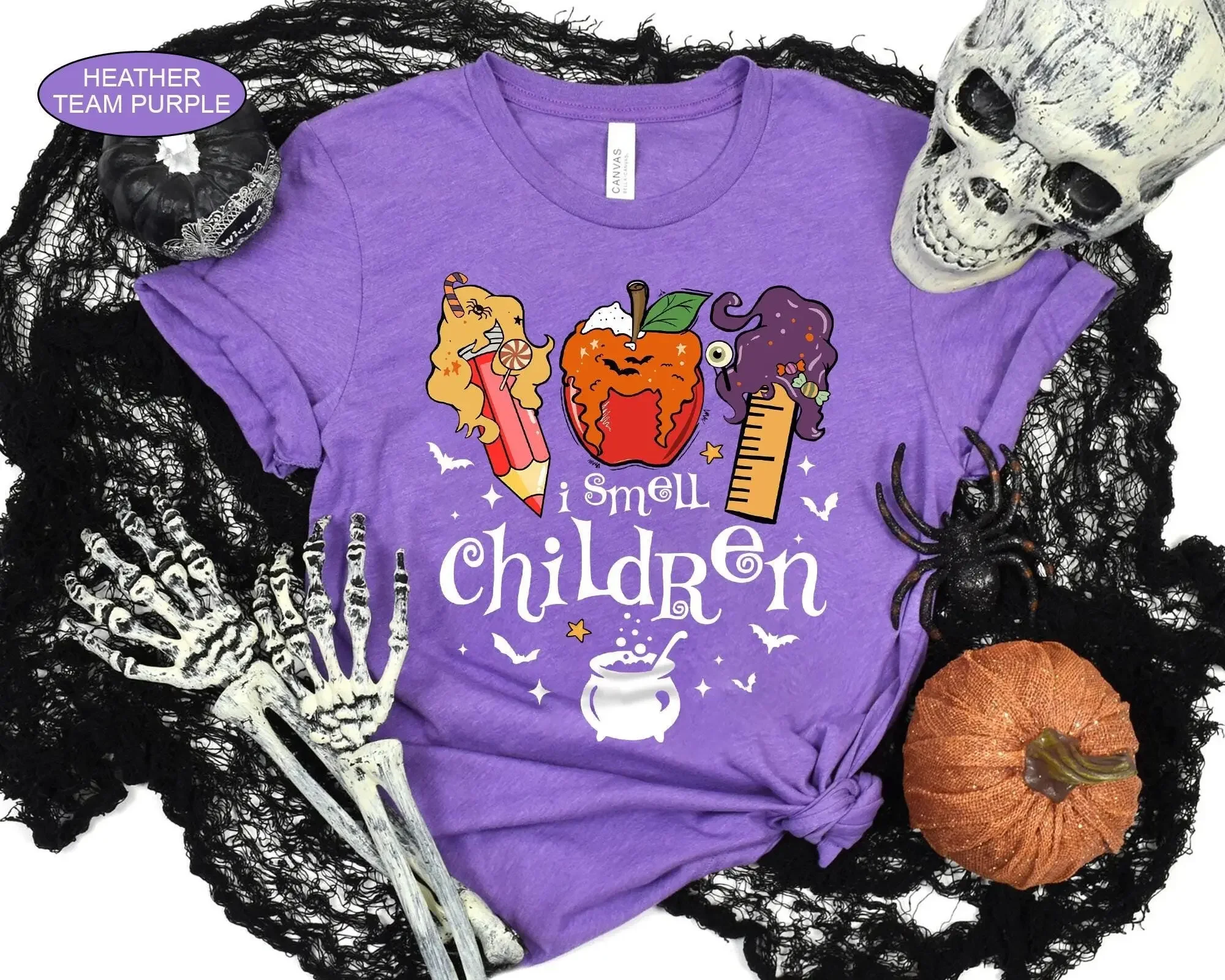 I Smell Children Halloween Teacher T Shirt Funny Fall Witchy Trick Or Teach Spooky