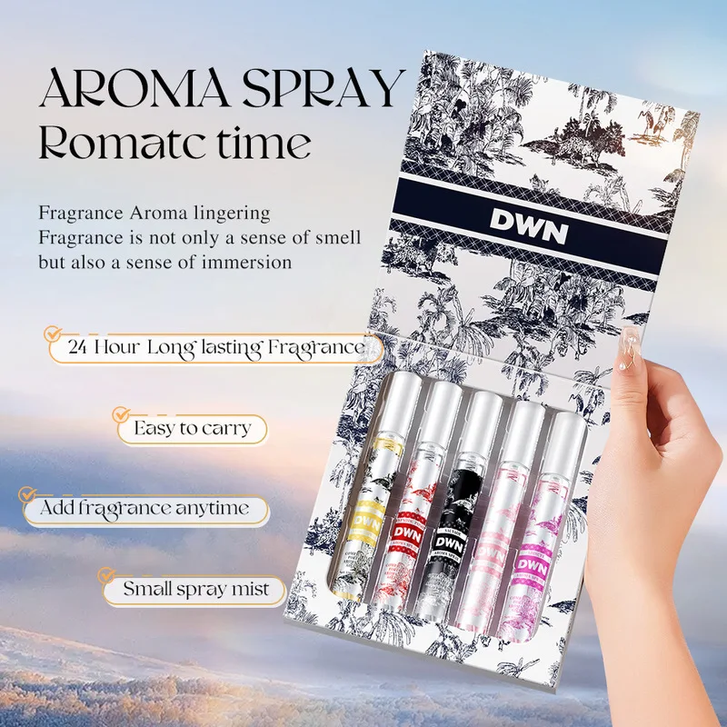 Portable Room Mist Spray 5Pcs Set, Household Odor Eliminator Spray for Home Cabinet Car Interior, Long Lasting Indoor Air Car