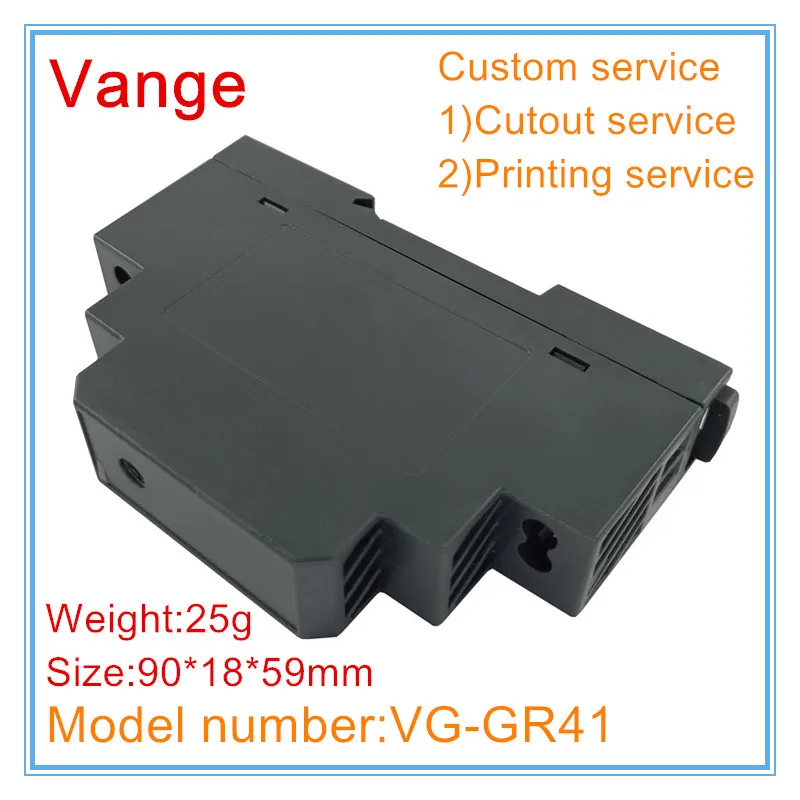 Vange 35mm din rail housing 90*18*59mm PC plastic junction box view 4