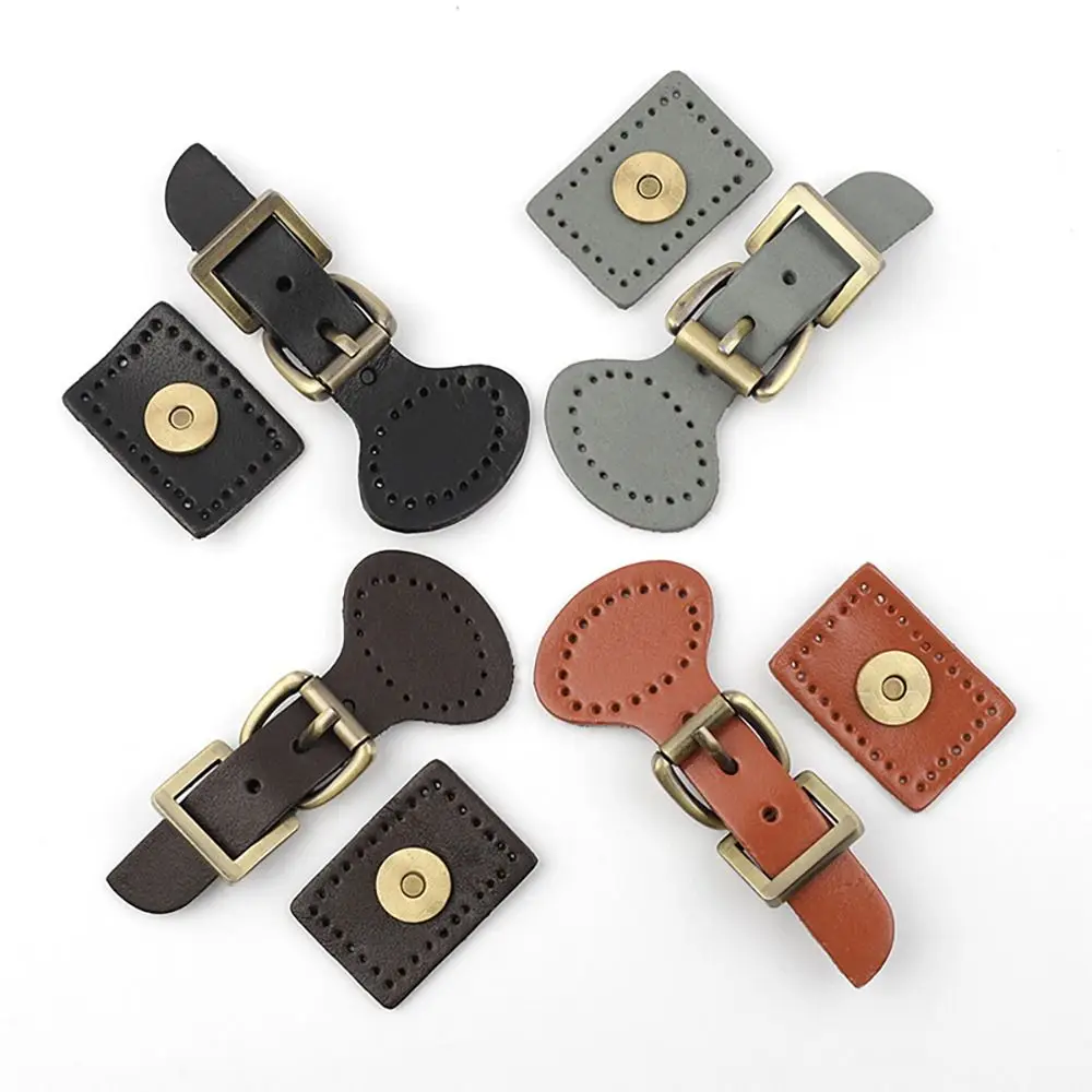 New Pu Leather Bag Clasp Metal Snap Vintage Sew on Purse Bag Buckle Magnetic Closure DIY Bag Accessories Handbag Button